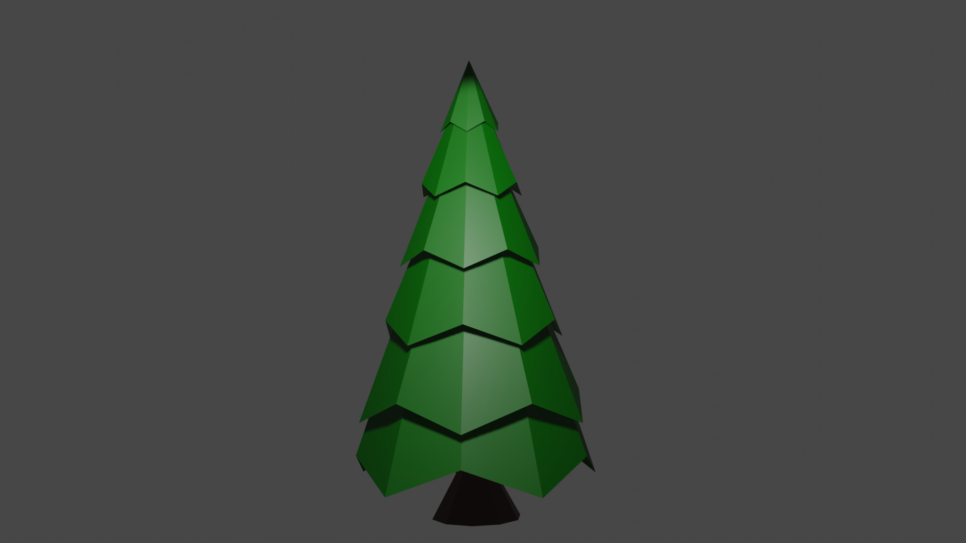 Low poly evergreen tree model 3D model_2