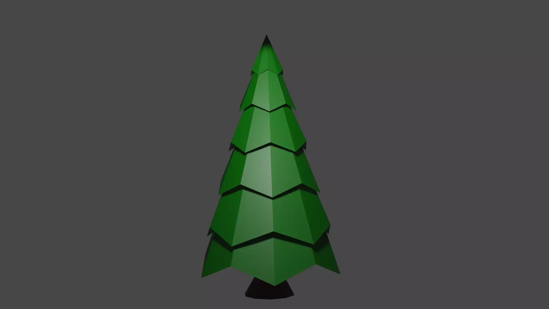 Low poly evergreen tree model 3D model_0