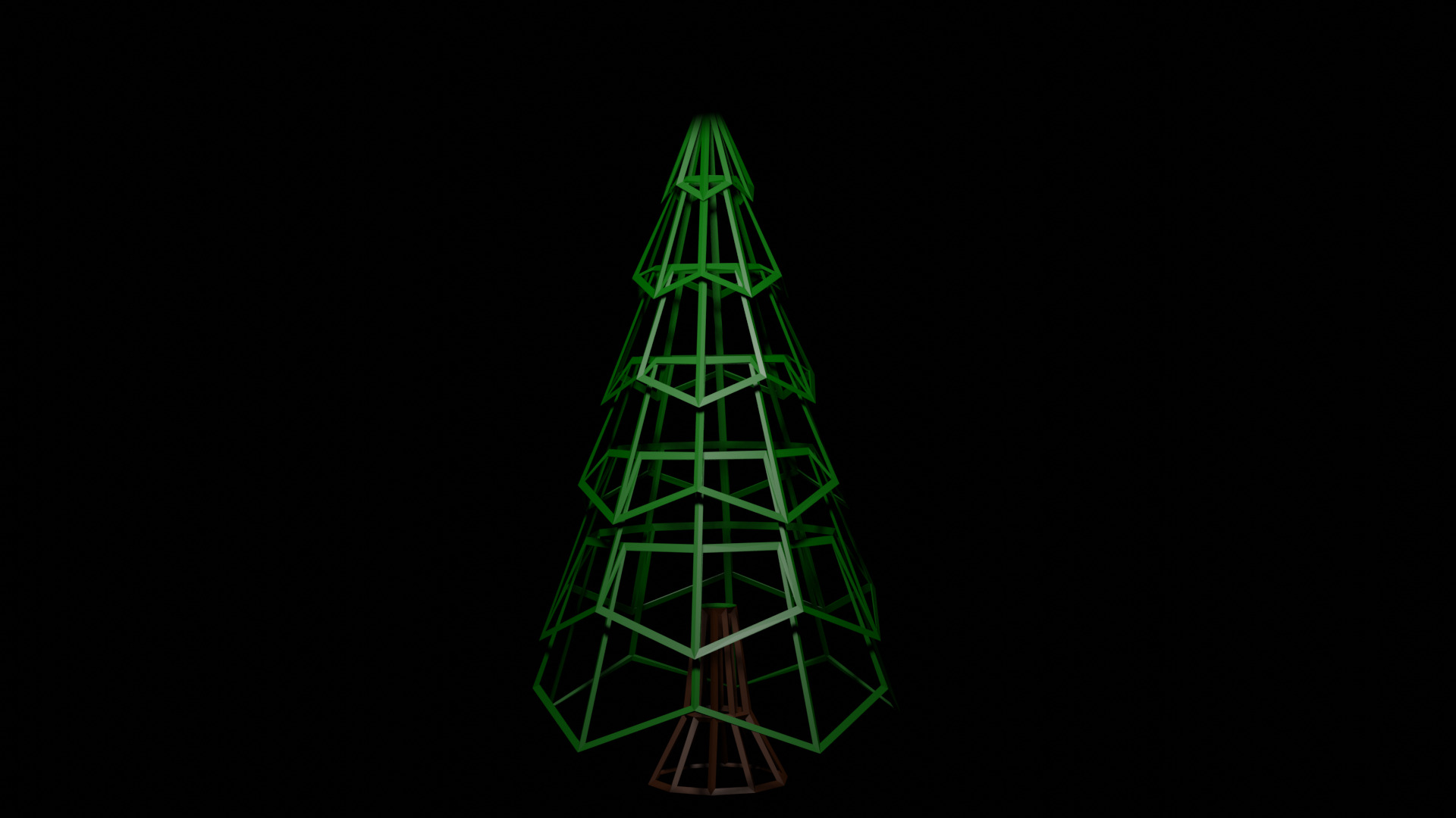 Low poly evergreen tree model 3D model_5