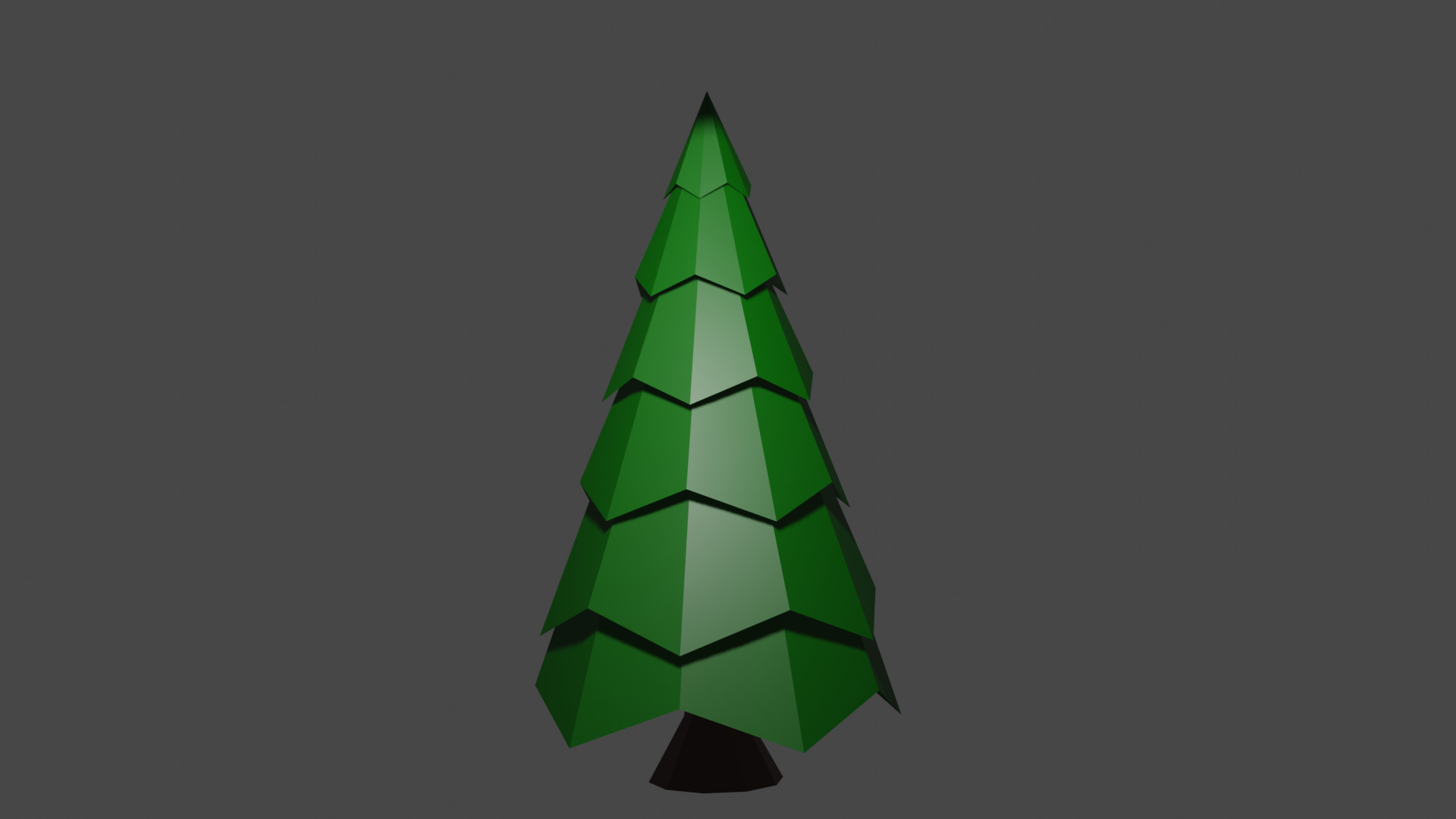Low poly evergreen tree model 3D model_1