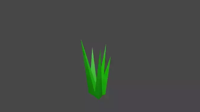 Low poly grass model