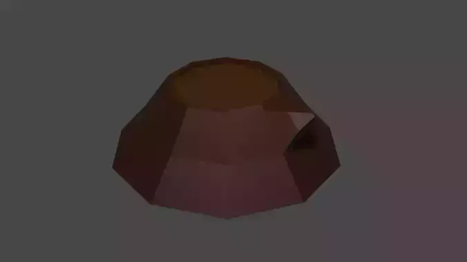 Low poly tree stump model
