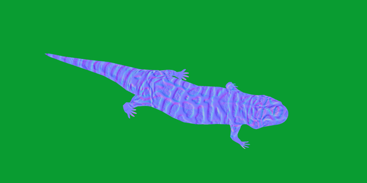 Tiger Salamander Low-poly 3D model_7