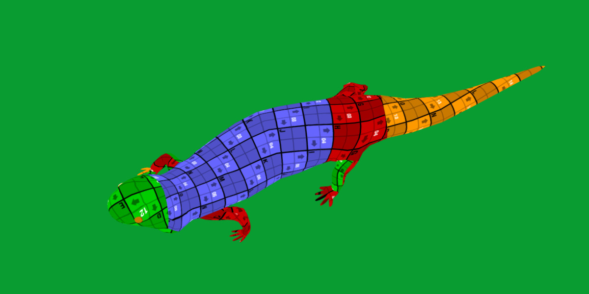 Tiger Salamander Low-poly 3D model_15