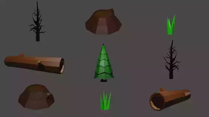 Low poly nature bundle