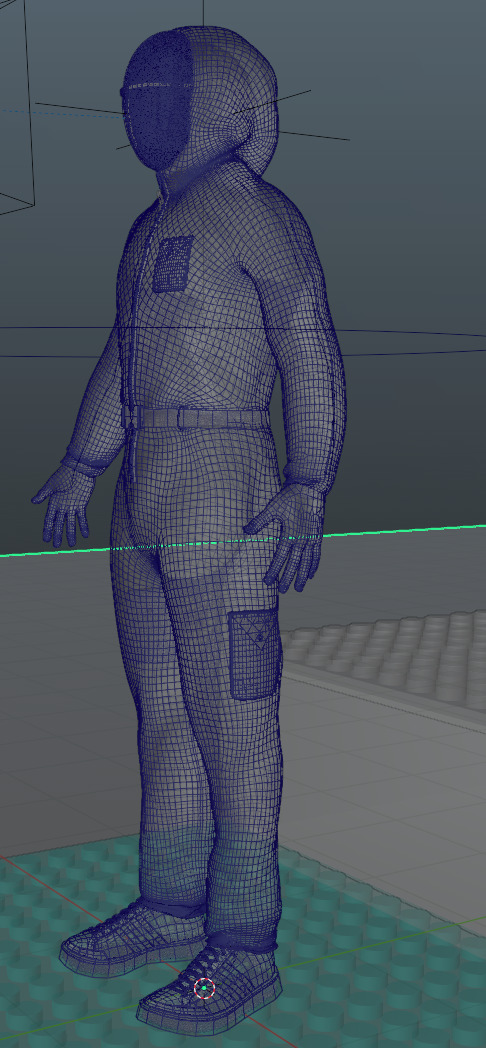 Squidgame soldier 3D Model FullQuad Topologie  3D model_5