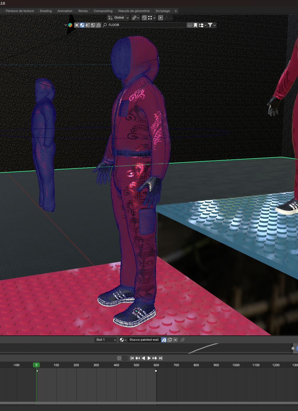 Squidgame soldier 3D Model FullQuad Topologie  3D model_7