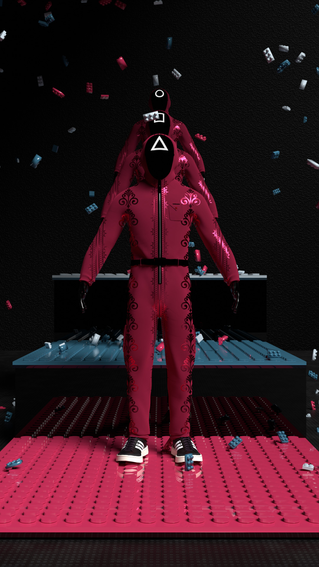 Squidgame soldier 3D Model FullQuad Topologie  3D model_1