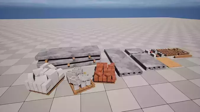 Building Pack Low-poly 3D model