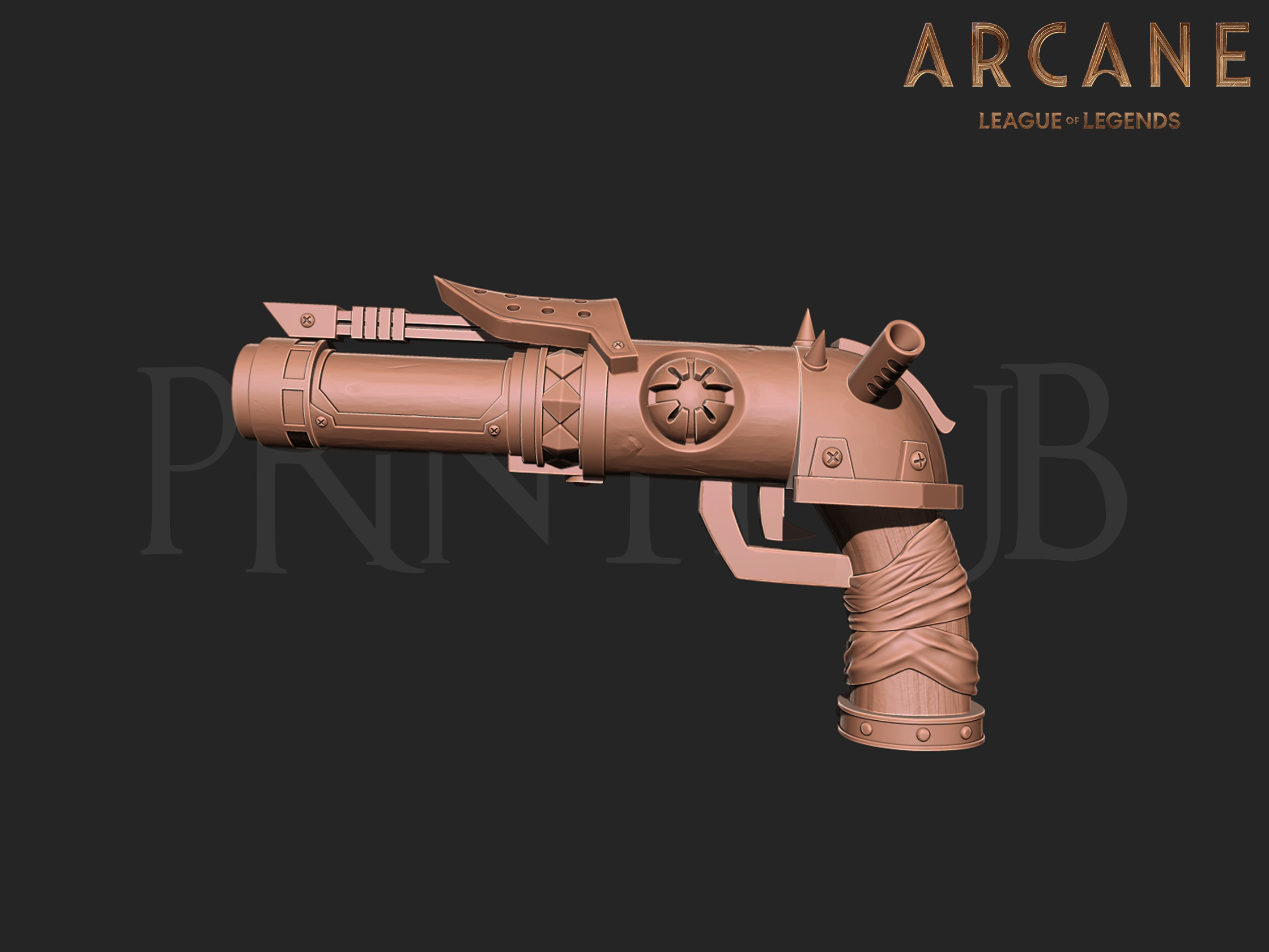 Jinx Zapper gun from Arcade Season 2 League of Legends 3D print model_2
