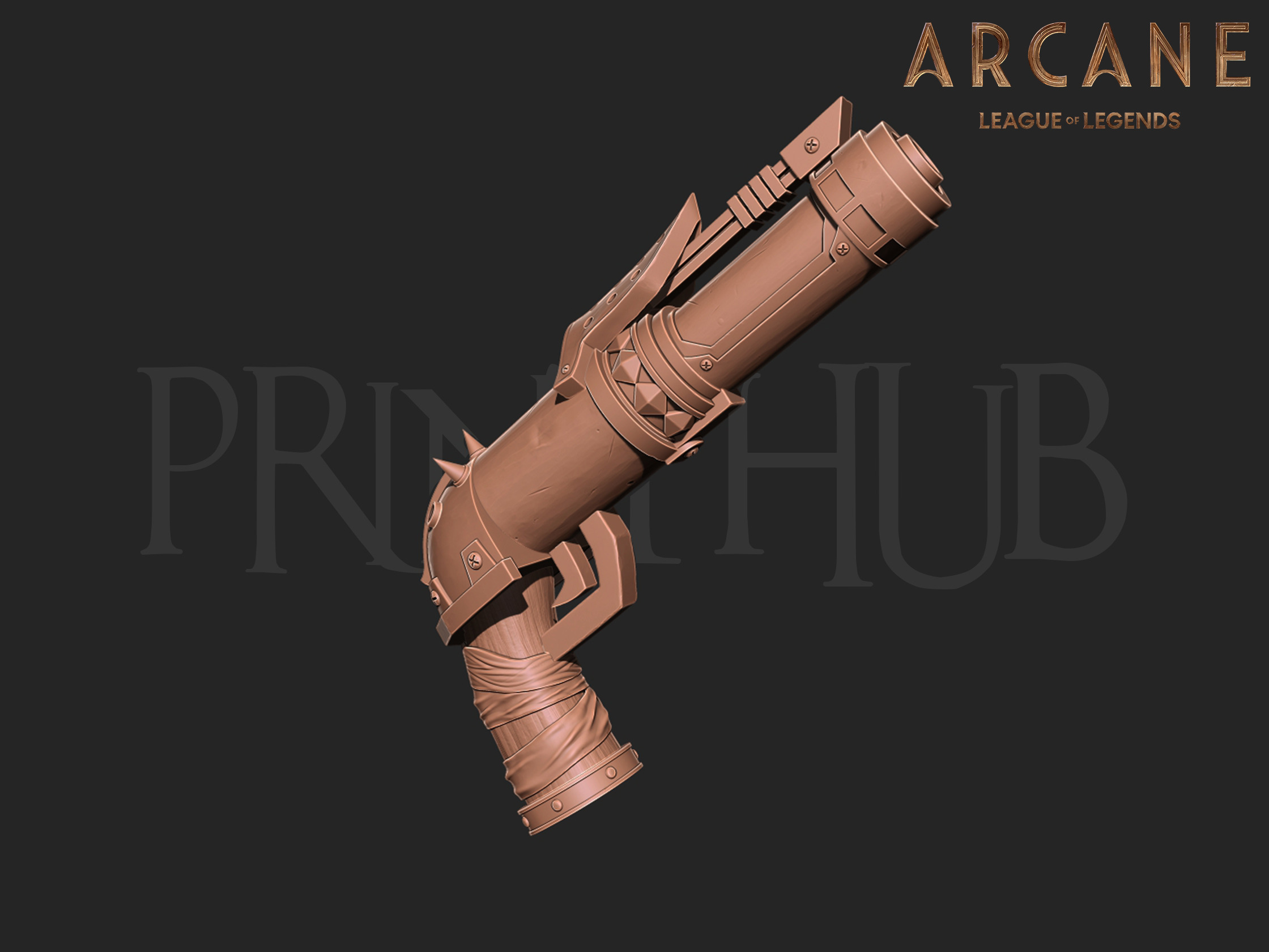 Jinx Zapper gun from Arcade Season 2 League of Legends 3D print model_1