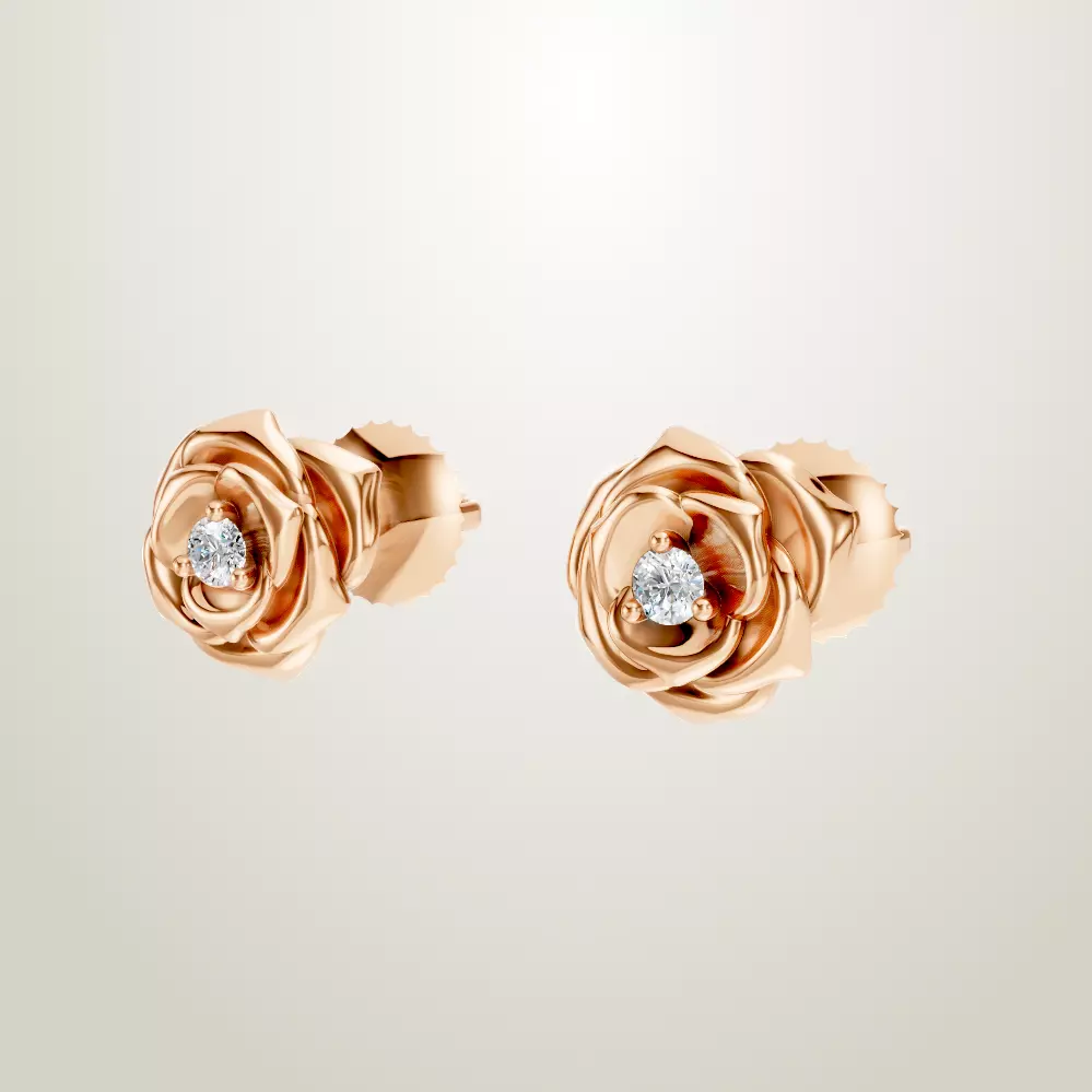 Rose Earring 3D print model_1