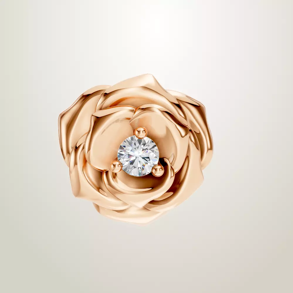 Rose Earring 3D print model_3