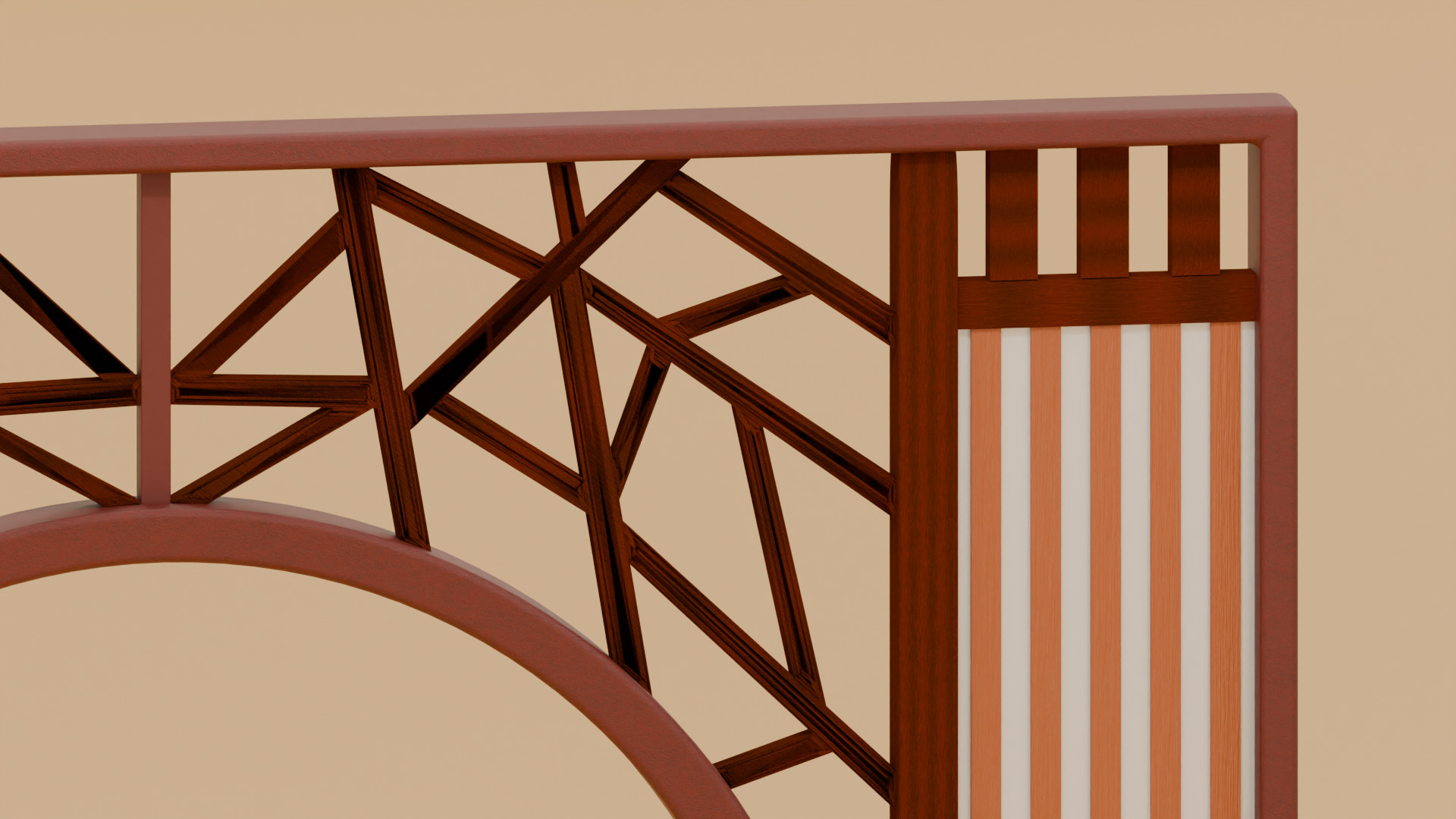 Chinese Classic Moon Gate Style 1 3D model_9