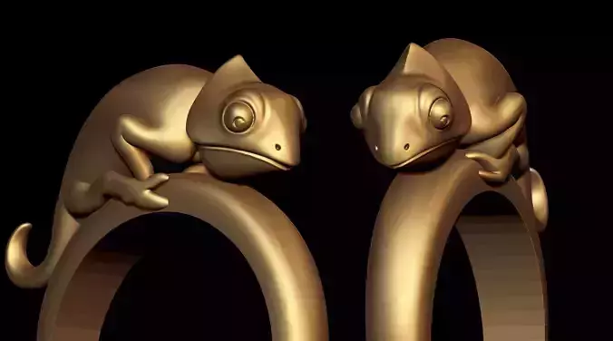 Chameleon Gold Ring    3D print model