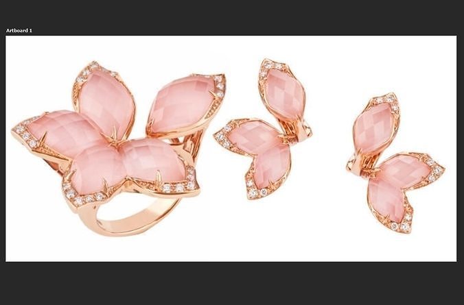 STEPHEN WEBSTER LOVE ME LOVE ME NOT Ring Earring 3D Model Collection