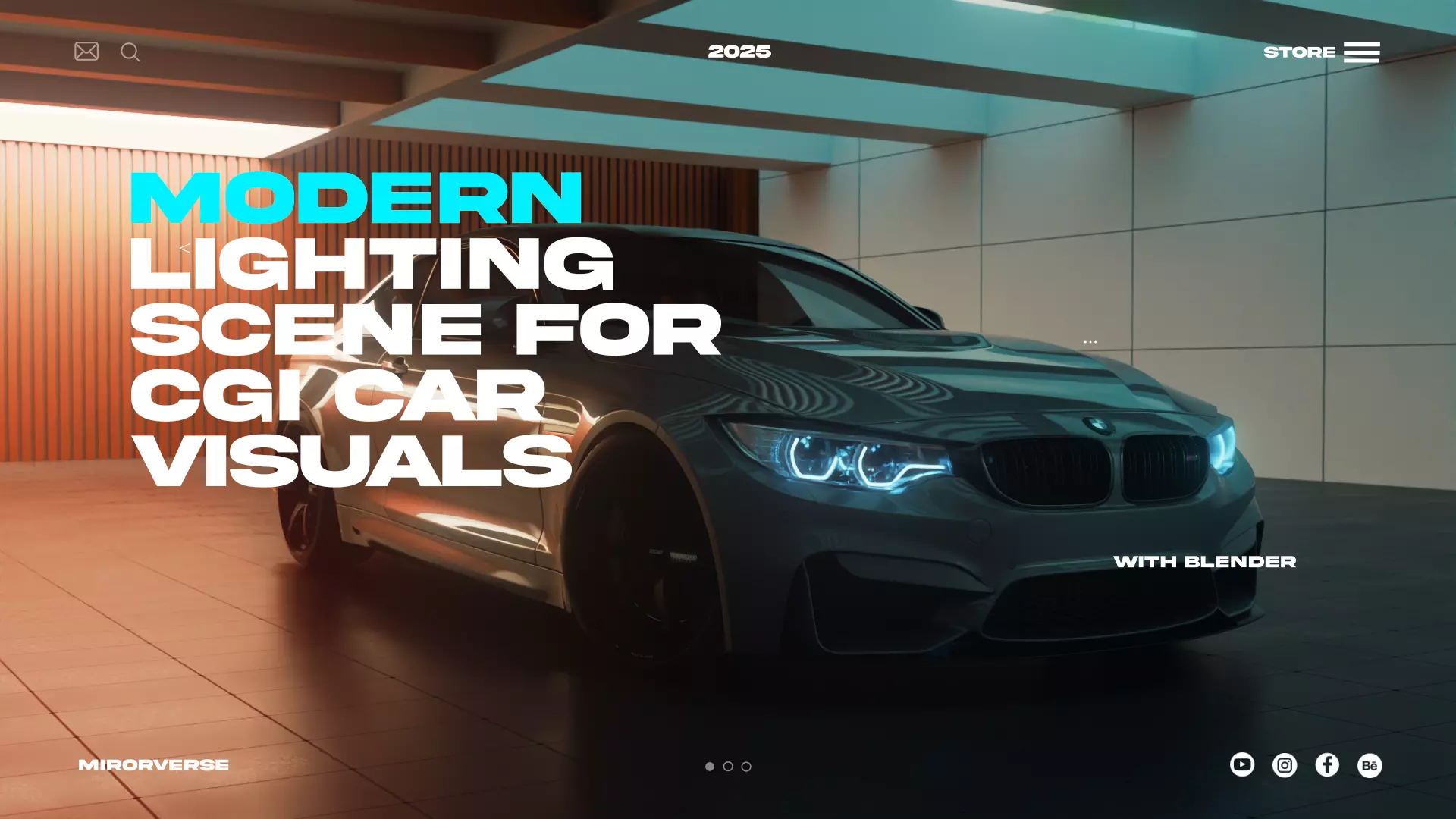 3D Interior Rendering Scene Without CAR 3D model