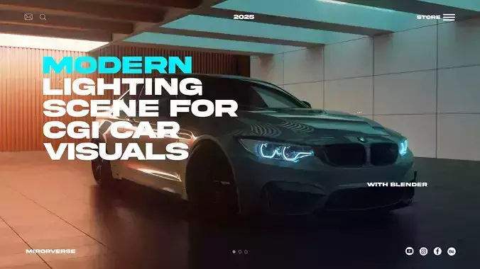 3D Interior Rendering Scene Without CAR 3D model