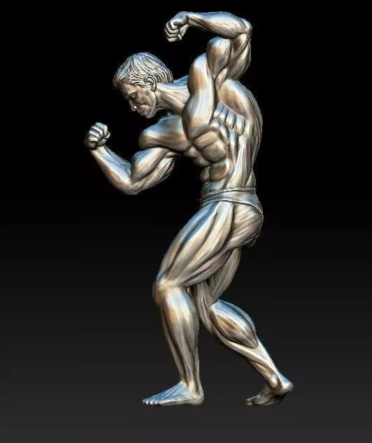 The statue of a Bodebuilder 3D print model_0