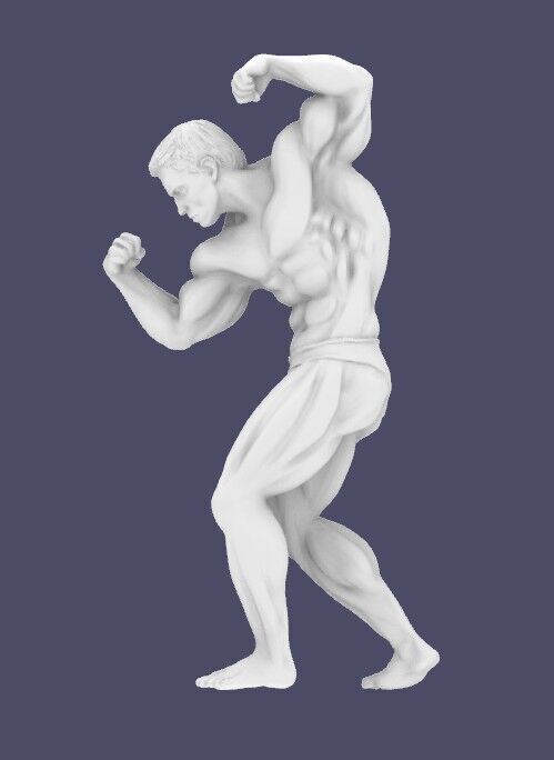 The statue of a Bodebuilder 3D print model_2