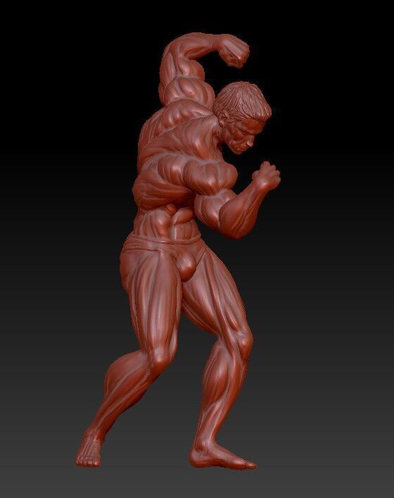 The statue of a Bodebuilder 3D print model_9
