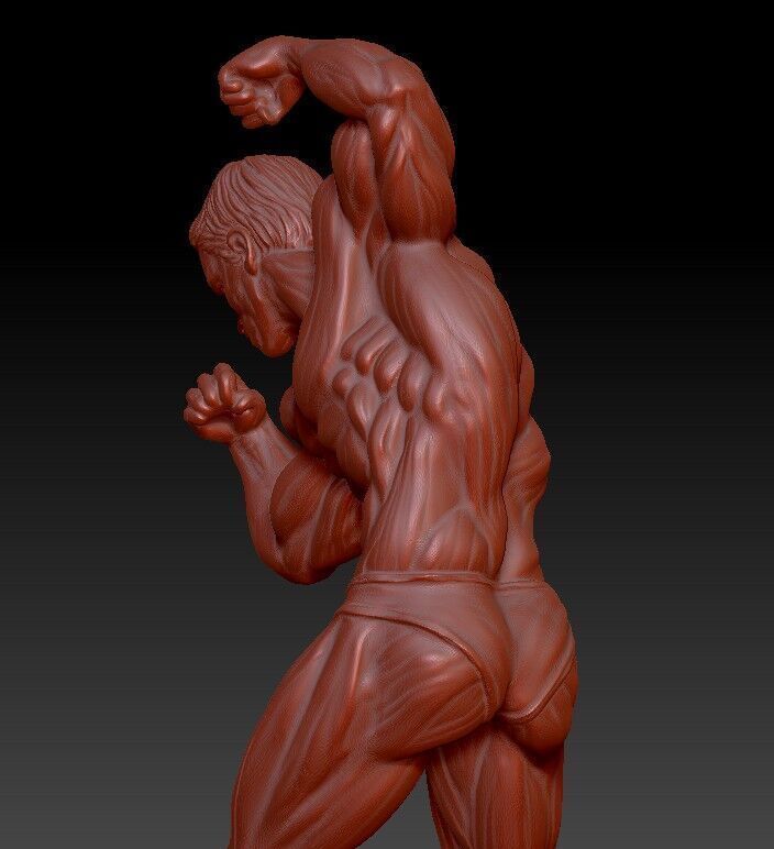 The statue of a Bodebuilder 3D print model_8
