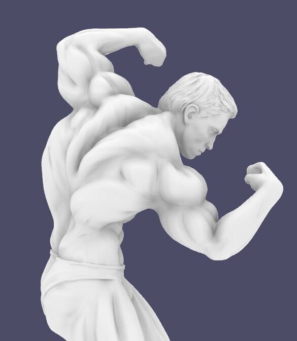 The statue of a Bodebuilder 3D print model_6