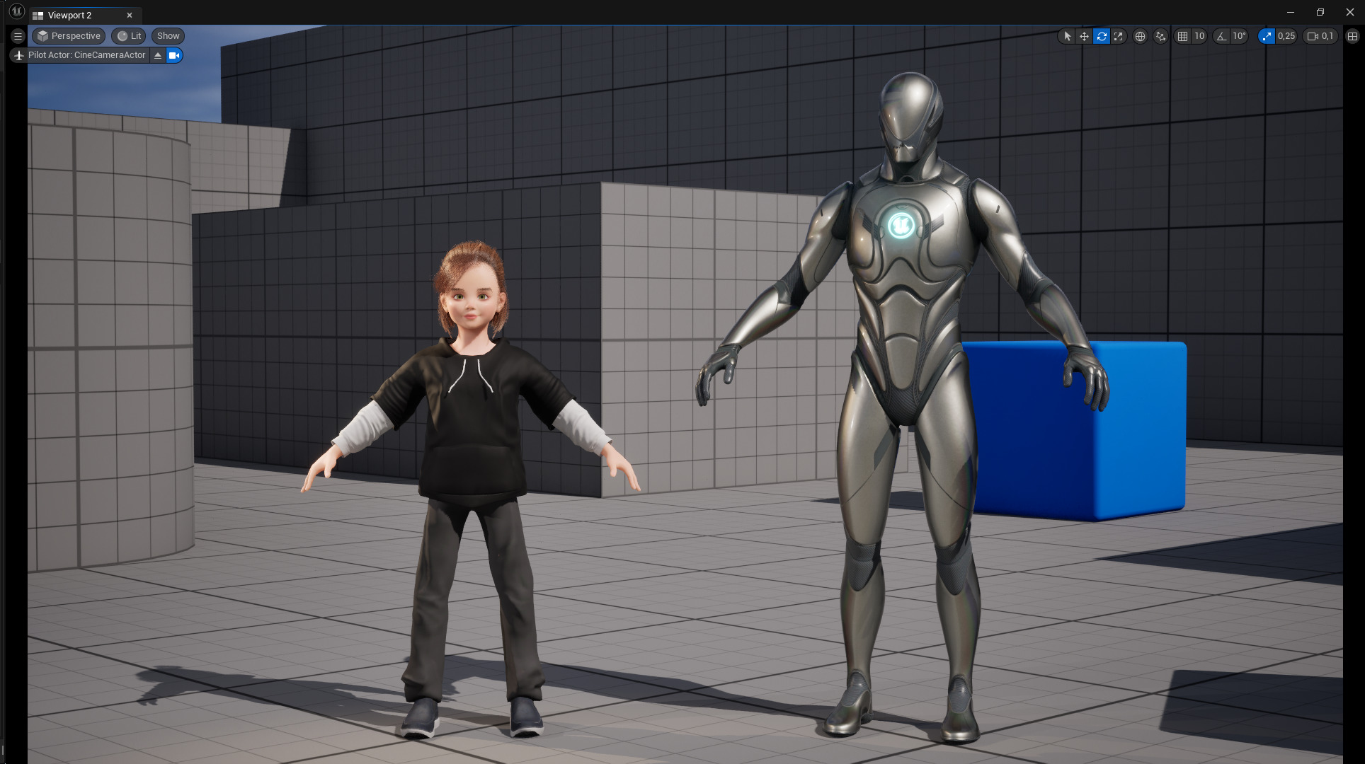 Adorable Stylized Girl Character Game Ready Charming Low-poly 3D model_25