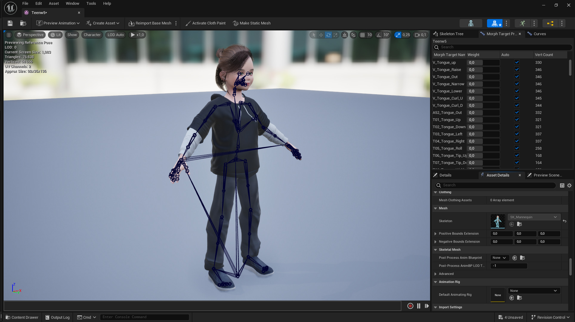 Adorable Stylized Girl Character Game Ready Charming Low-poly 3D model_24