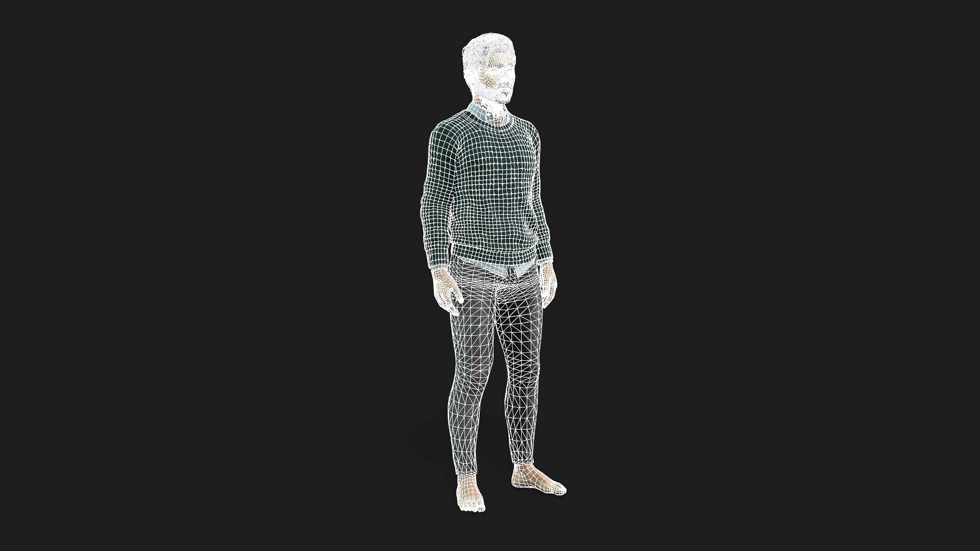 Realistic Man Character Game and Animation Ready 3D model_23
