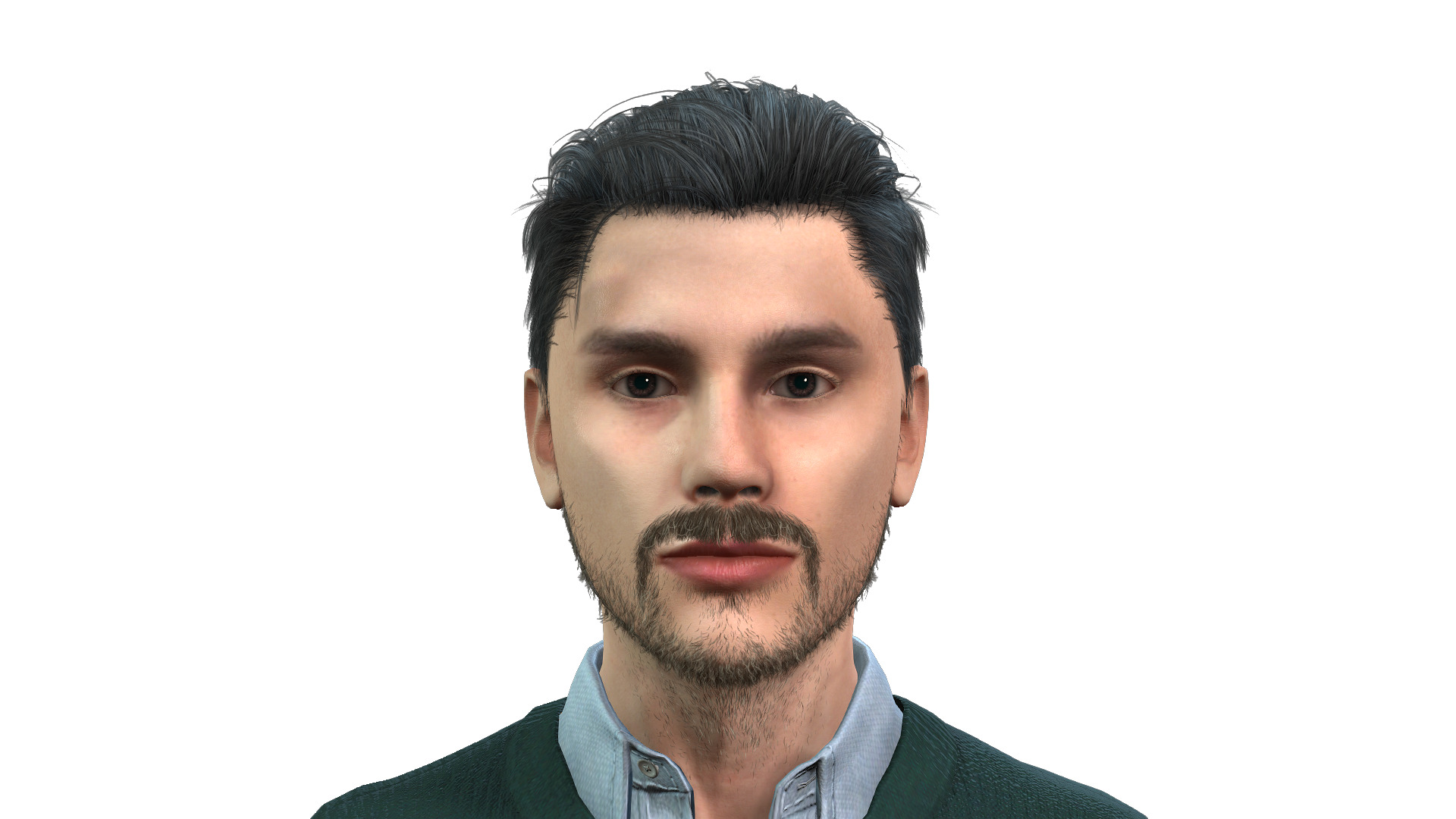 Realistic Man Character Game and Animation Ready 3D model_2