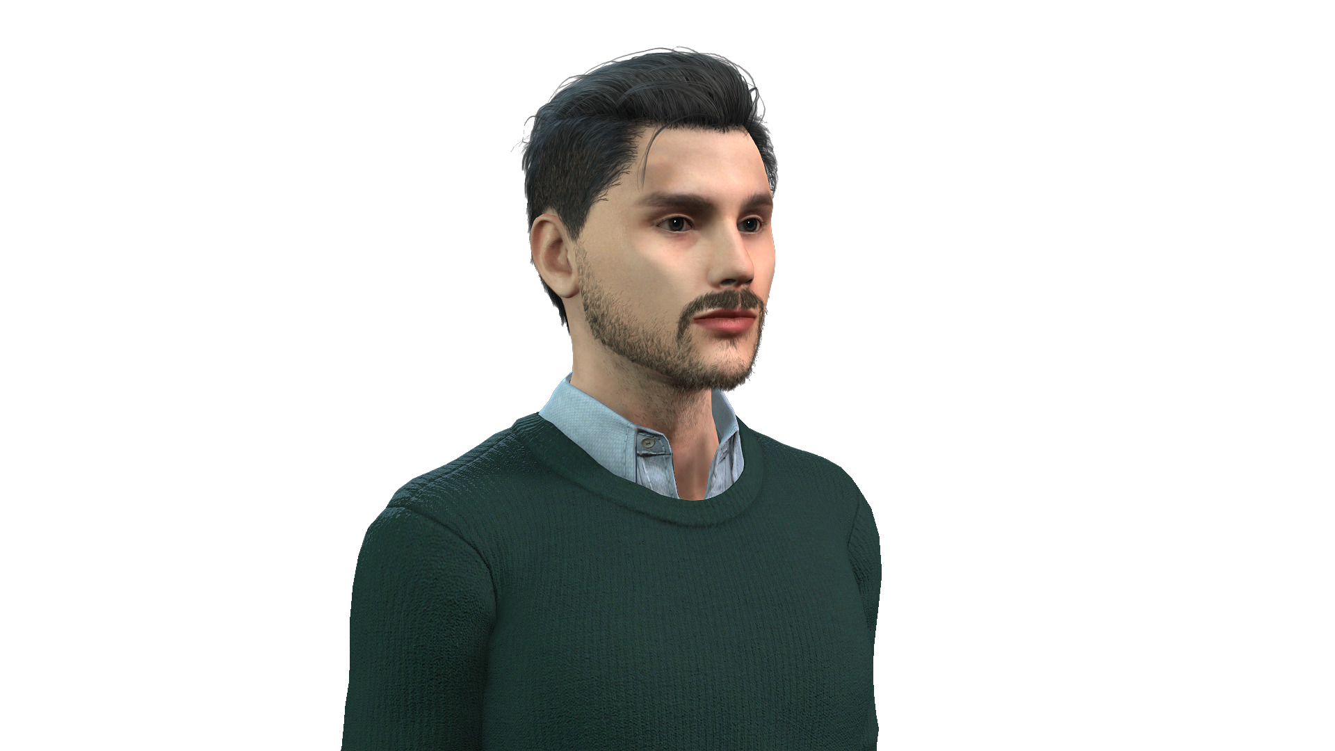 Realistic Man Character Game and Animation Ready 3D model_8