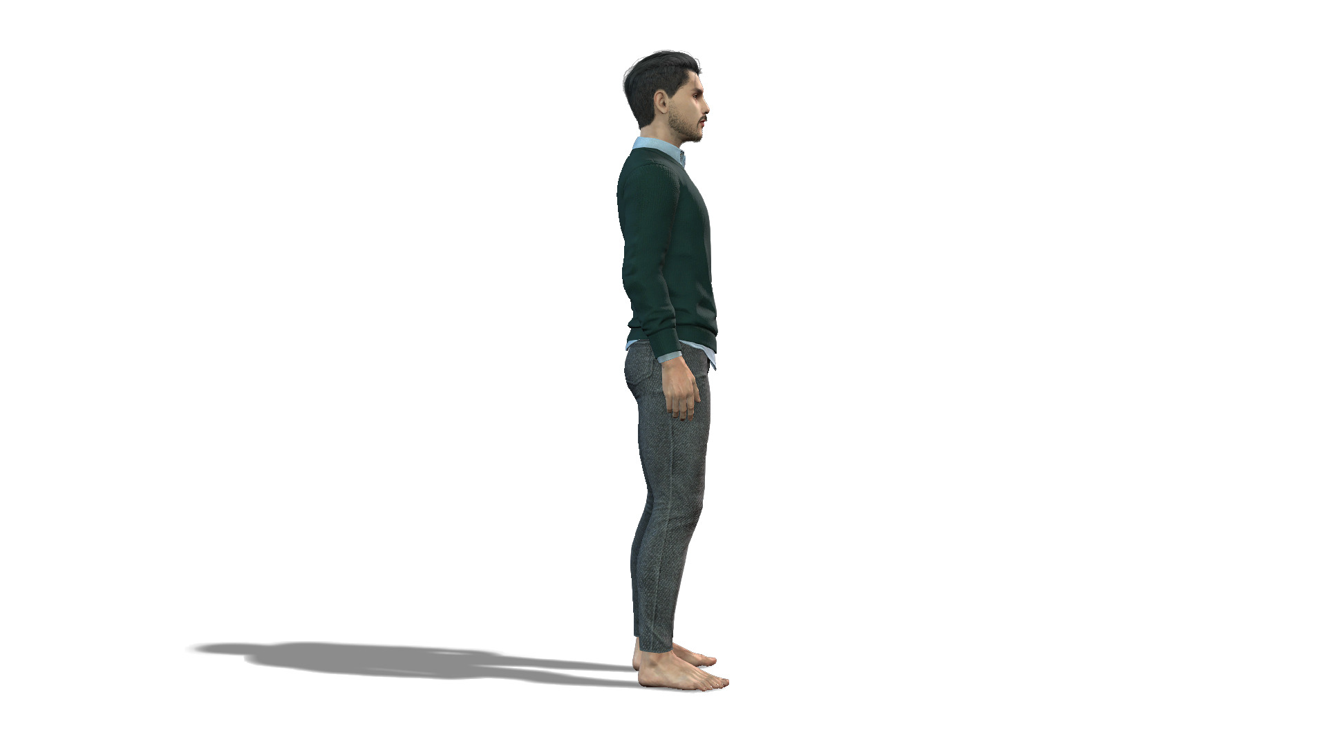 Realistic Man Character Game and Animation Ready 3D model_3
