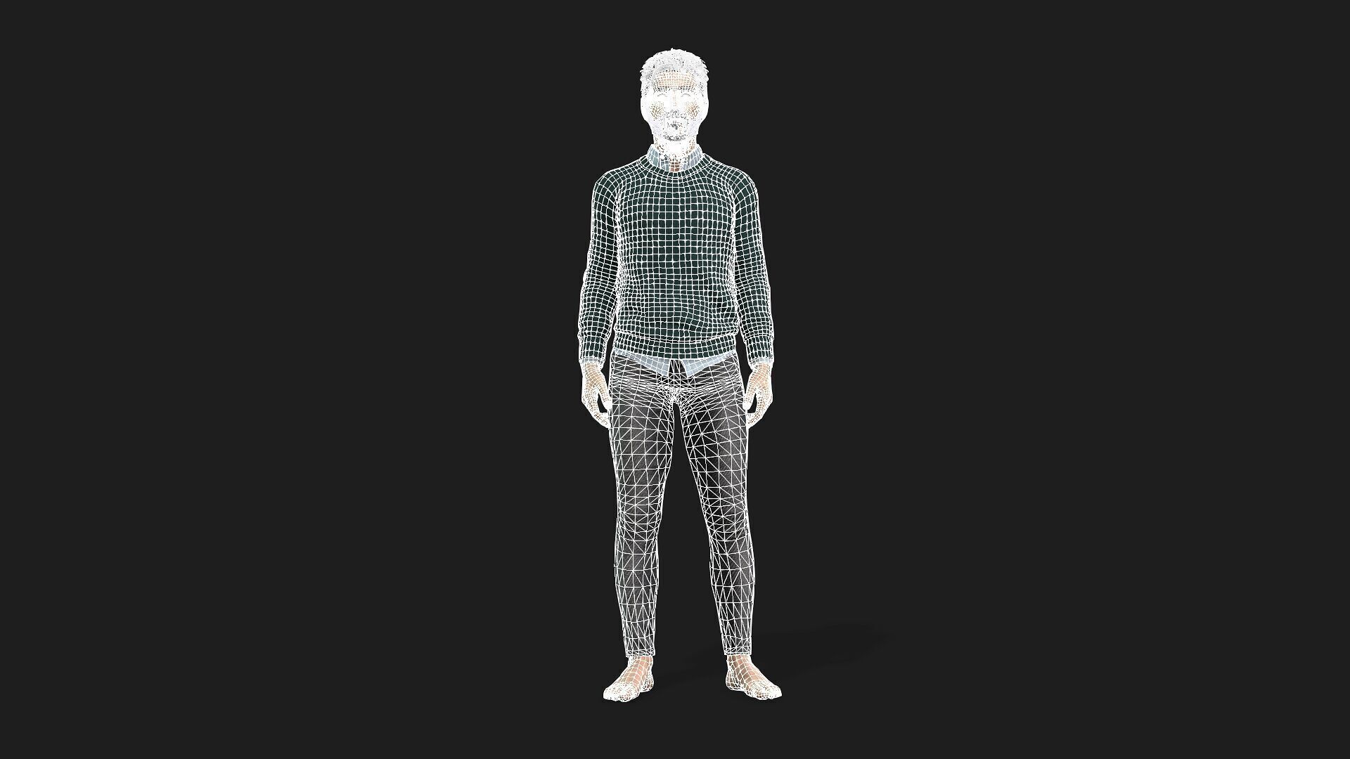 Realistic Man Character Game and Animation Ready 3D model_15