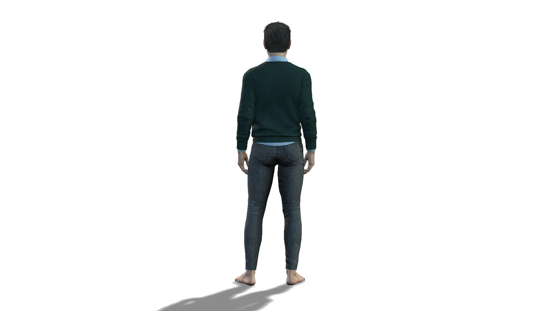 Realistic Man Character Game and Animation Ready 3D model_5