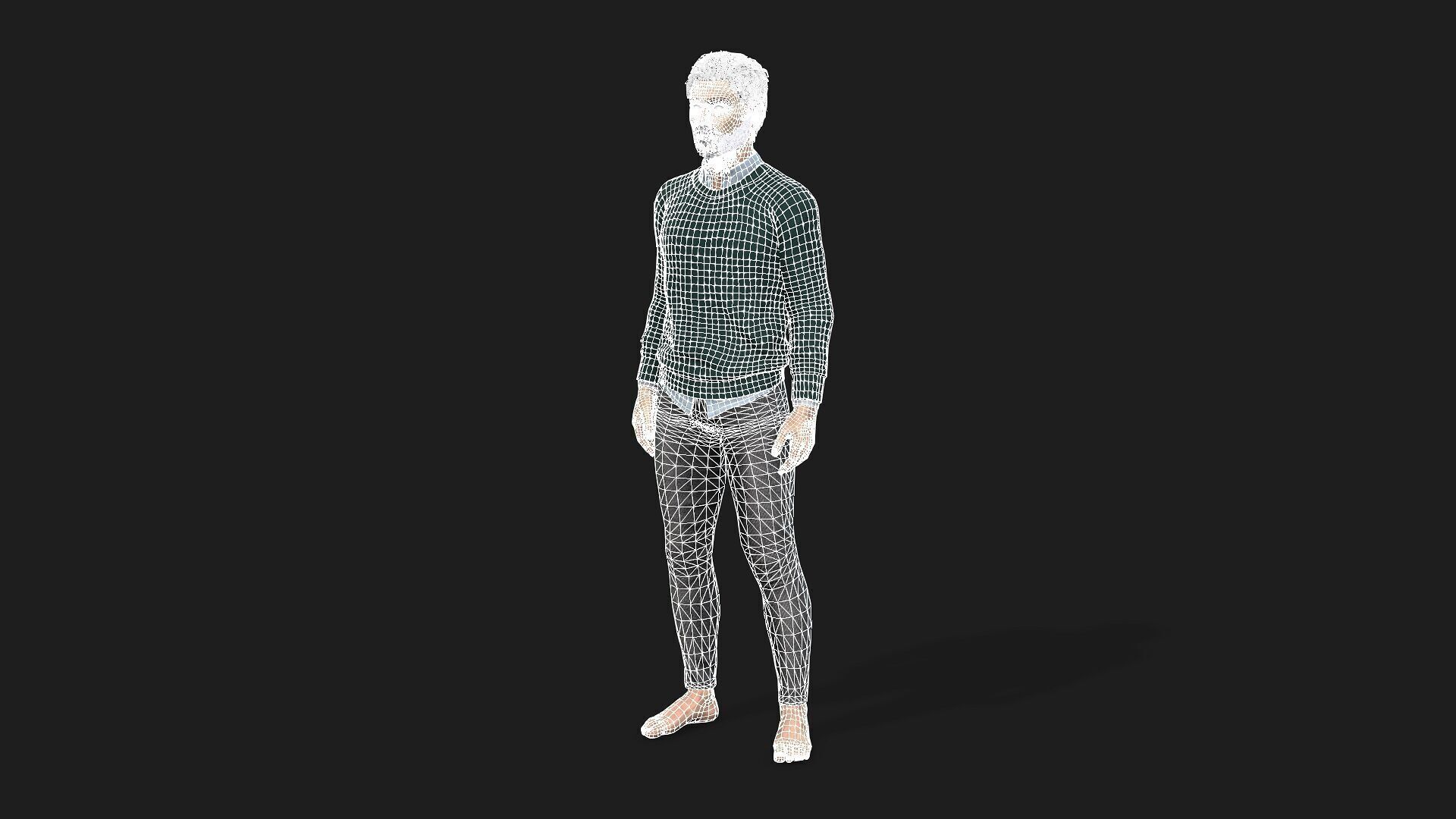 Realistic Man Character Game and Animation Ready 3D model_24