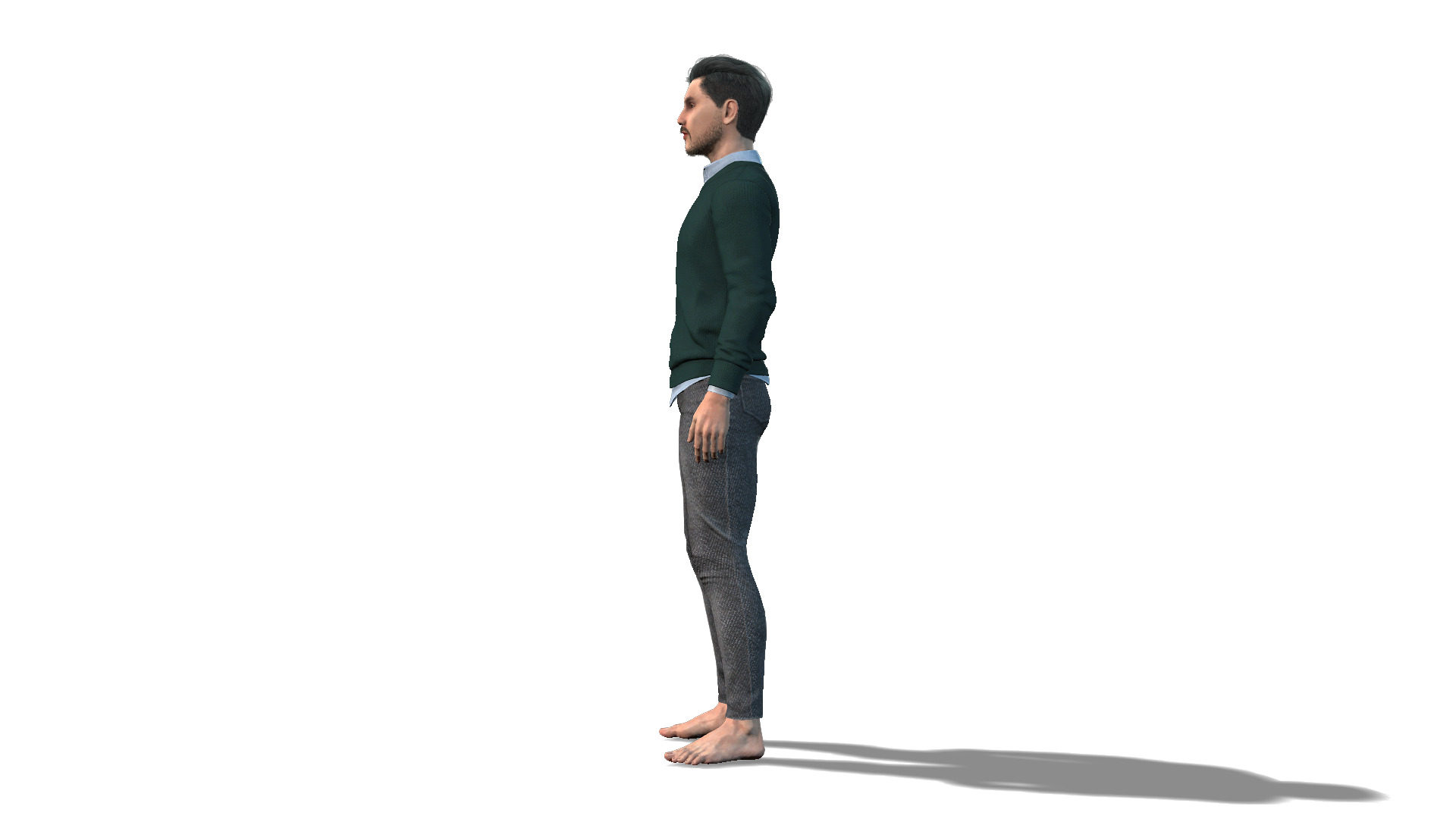 Realistic Man Character Game and Animation Ready 3D model_4