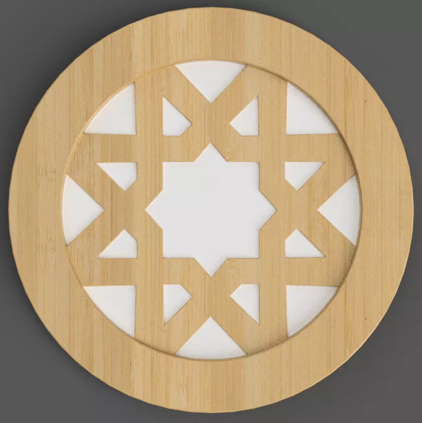 geometric coaster - table top - keychain- wall art 3D stl 2 3D print model