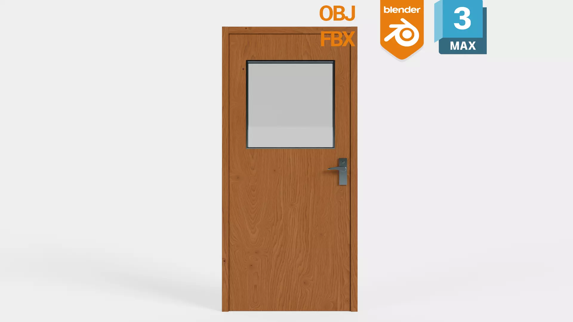 Modern Wood Door Free 3D model_0