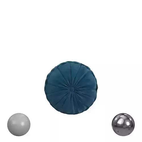 Velvet Pleated Round Pillow
