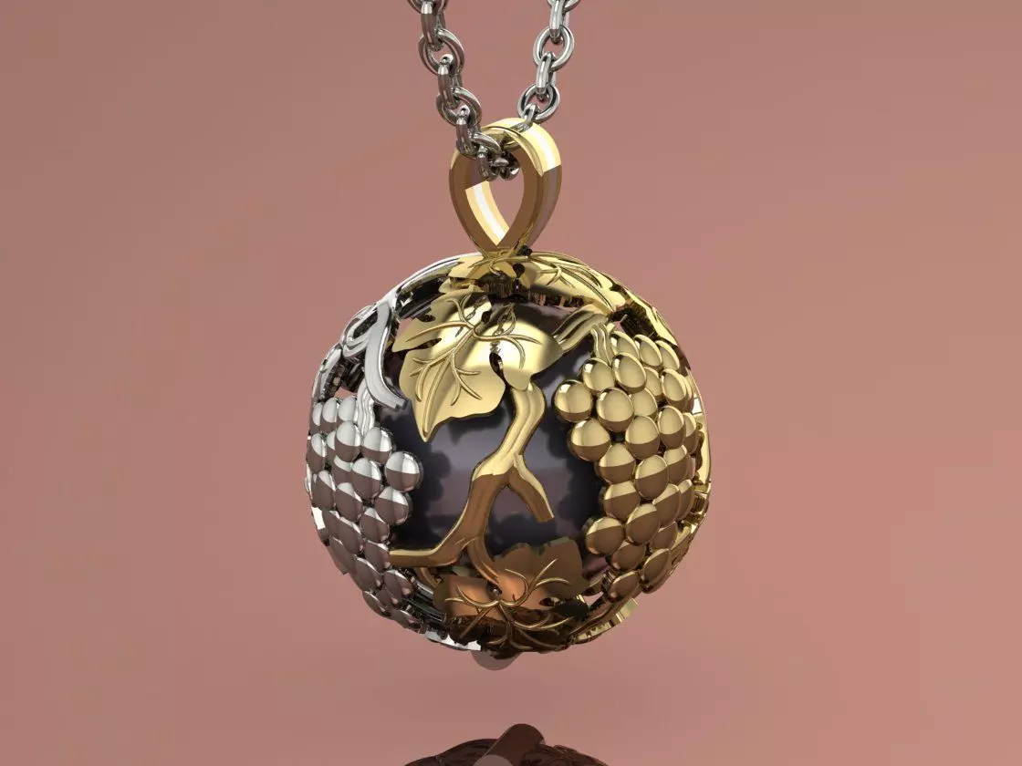 Pendant Sphere Pearl 3D print model_0