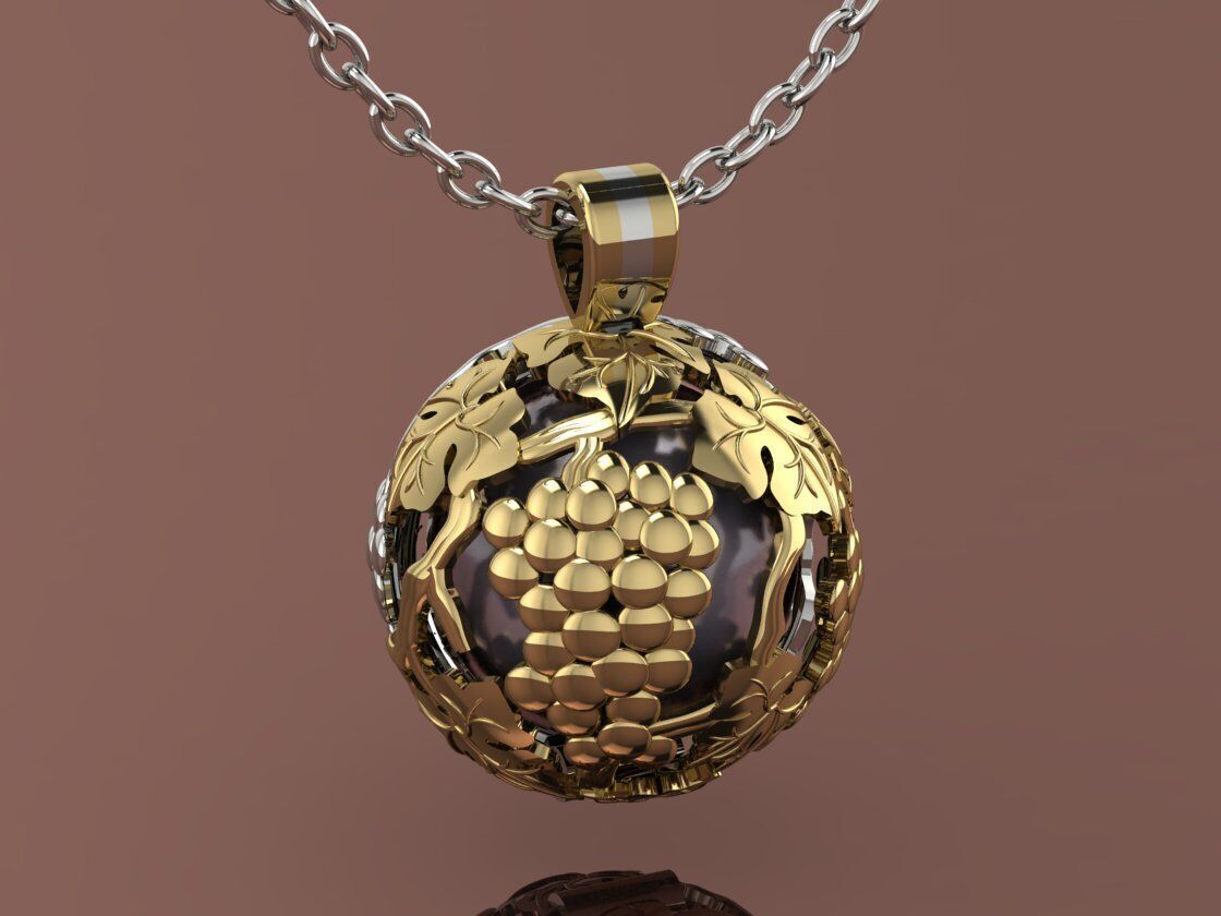 Pendant Sphere Pearl 3D print model_2