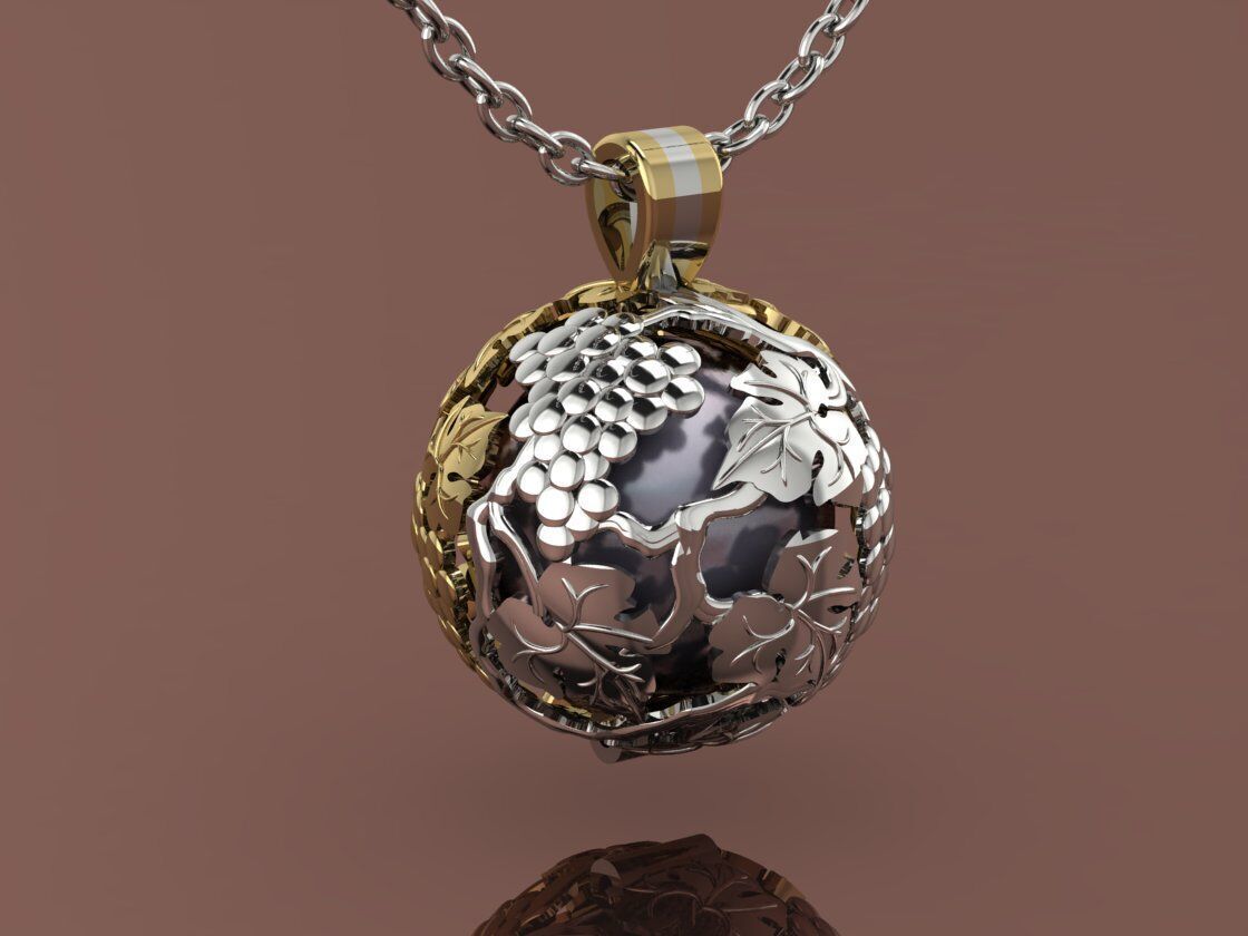 Pendant Sphere Pearl 3D print model_1