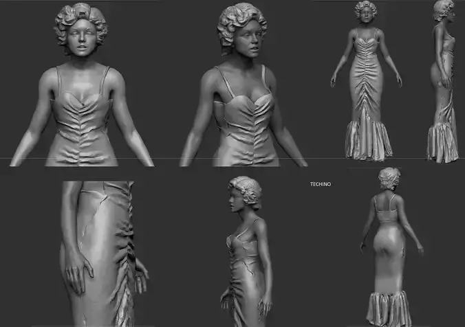Marilyn Monroe 3d Print 3D print model