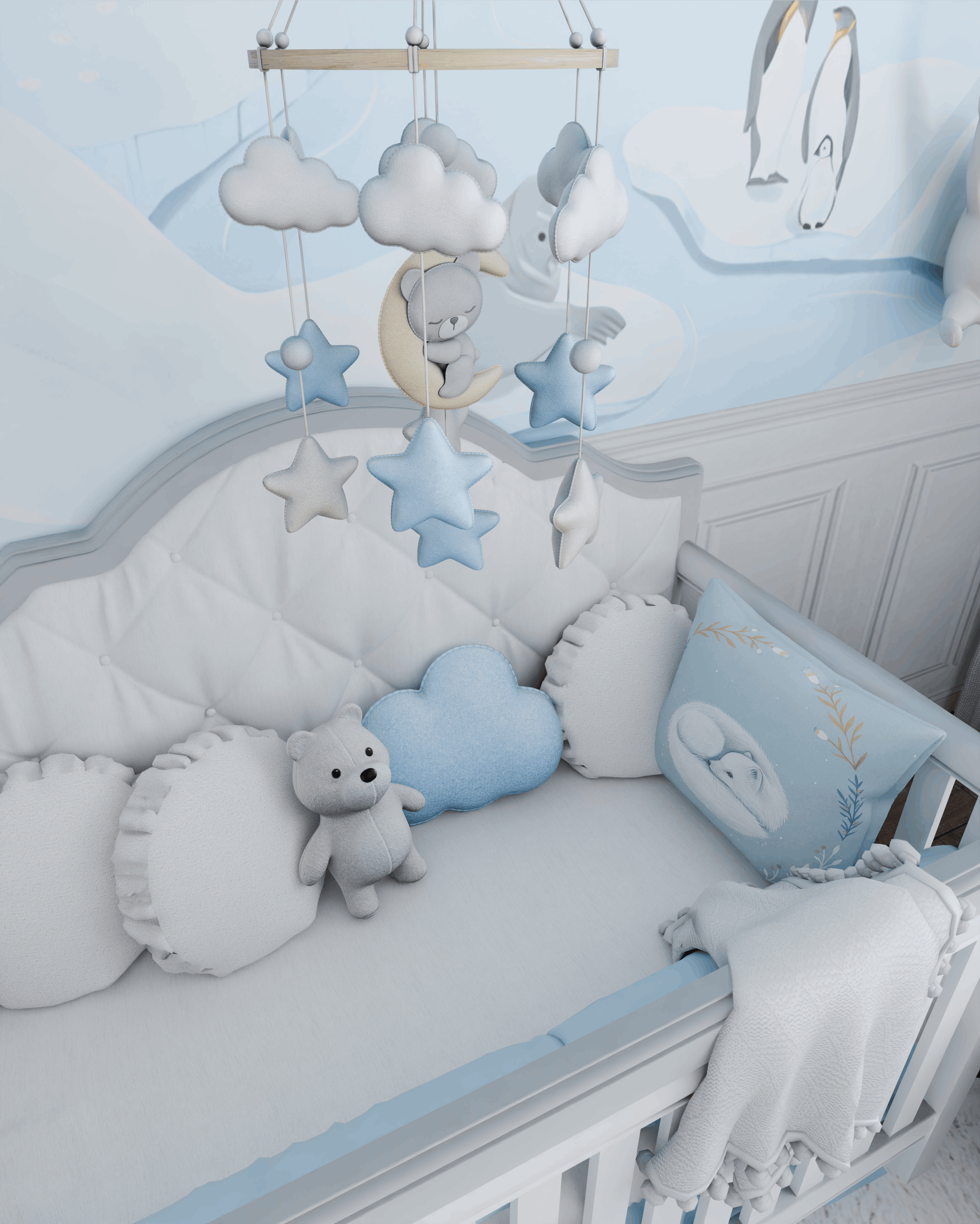 Winter Baby Room Blender Scene 3D model_4
