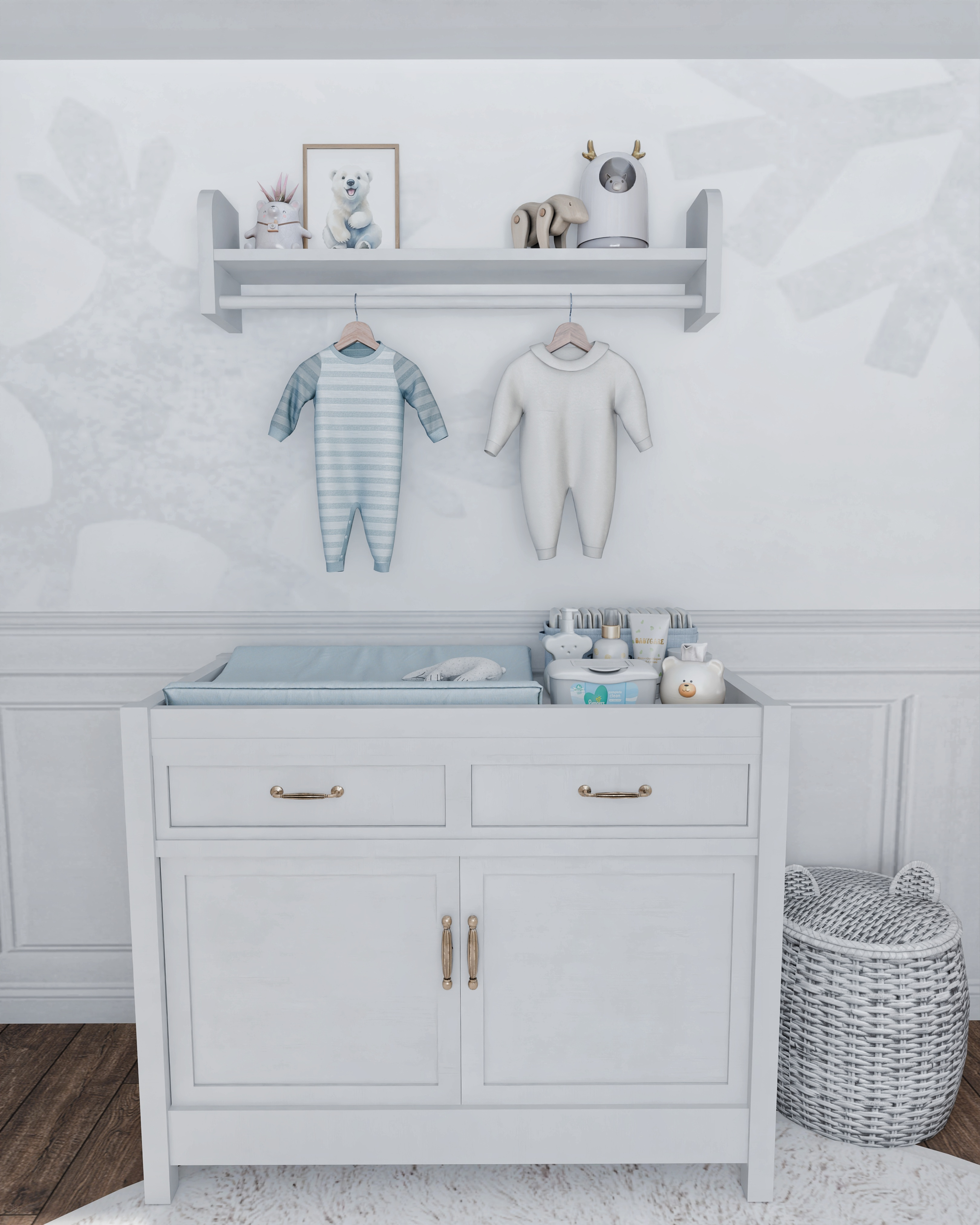 Winter Baby Room Blender Scene 3D model_1
