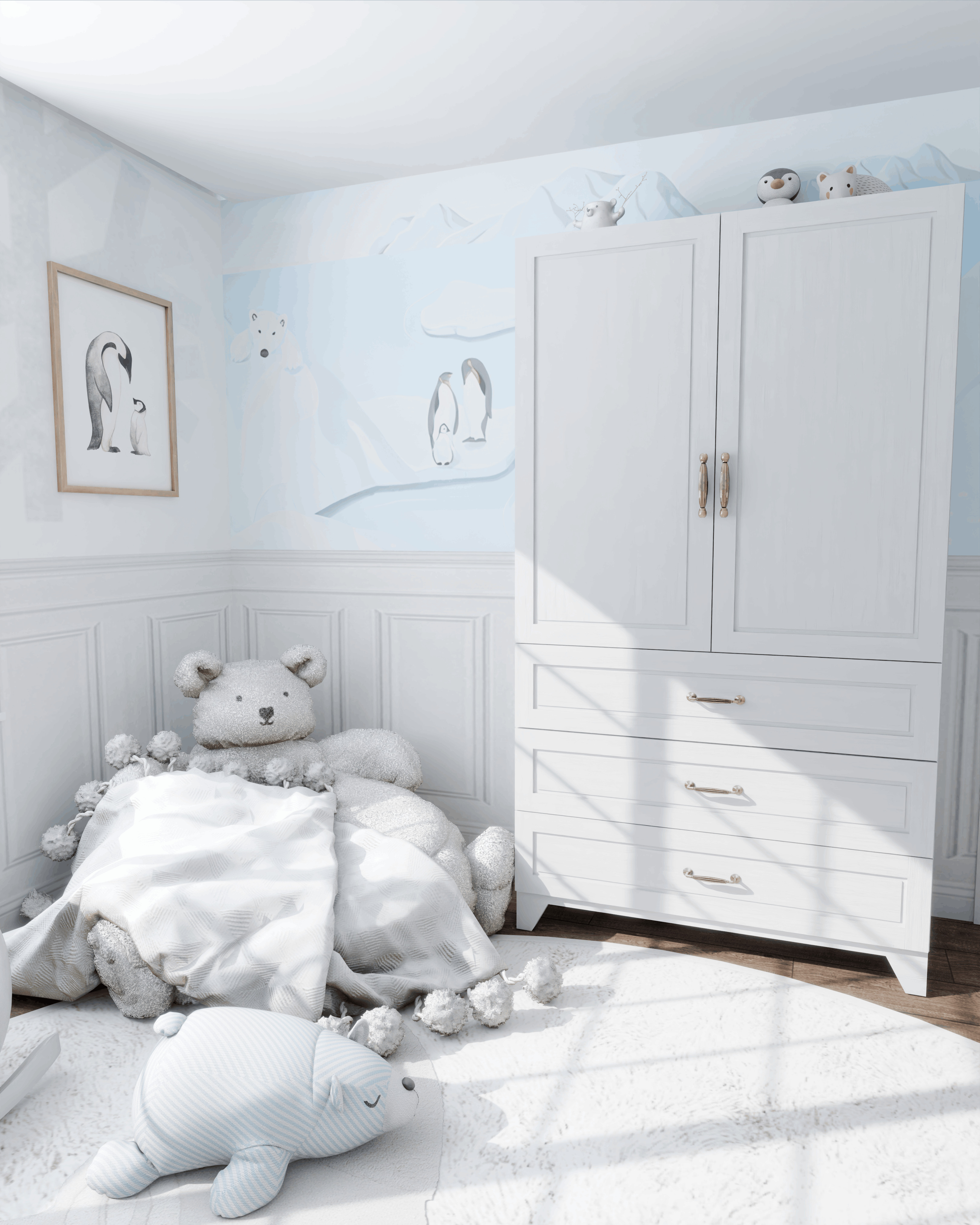 Winter Baby Room Blender Scene 3D model_2