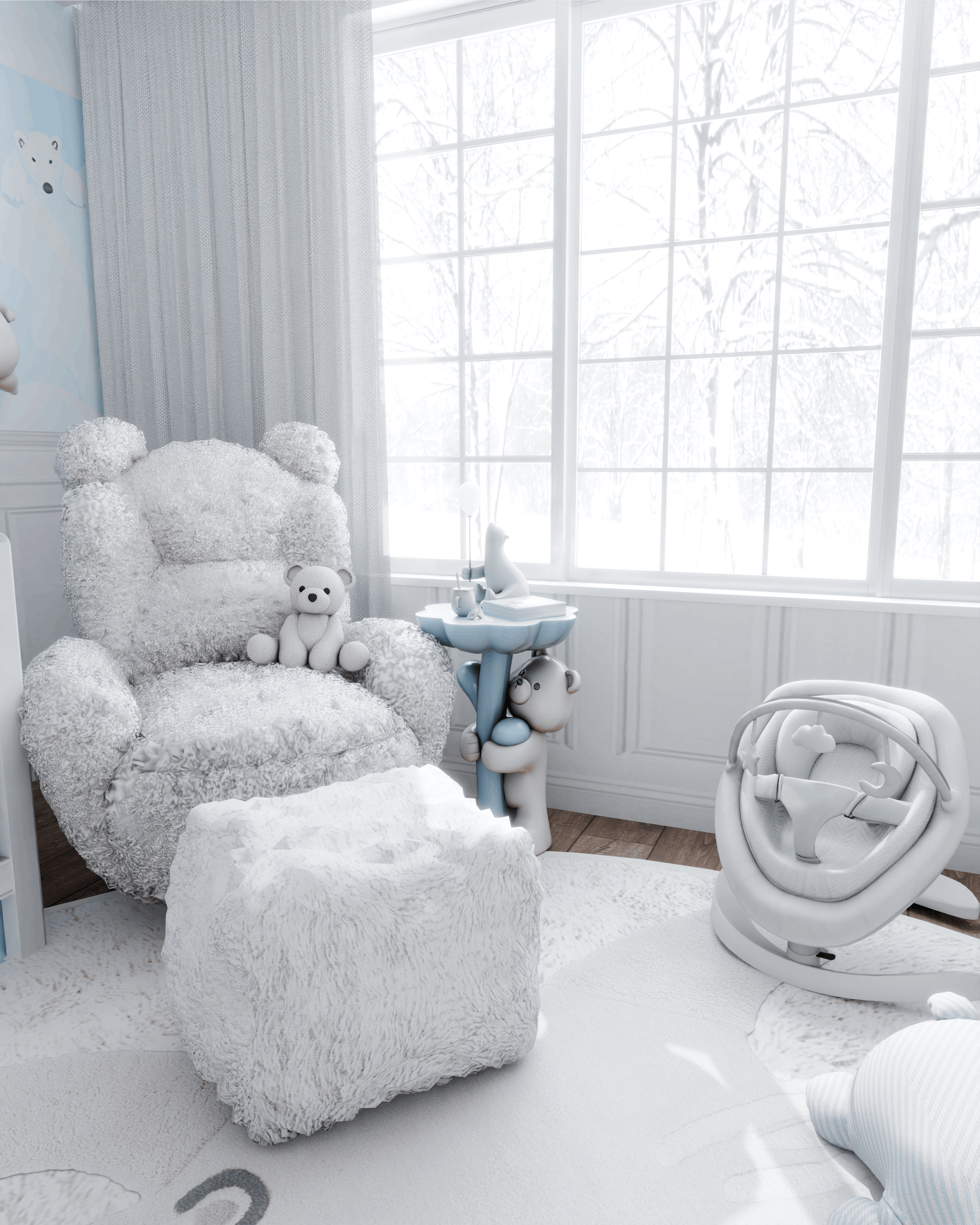 Winter Baby Room Blender Scene 3D model_3