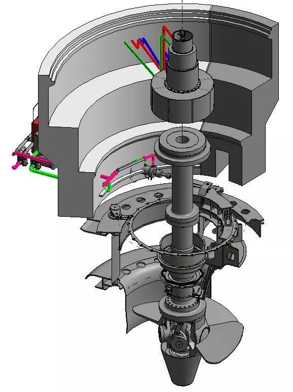 Details of embeddment for a 6m Dia Kaplan Turbine 3D model_0