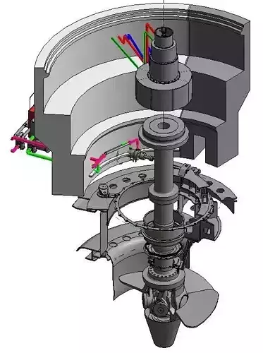 Details of embeddment for a 6m Dia Kaplan Turbine 3D model